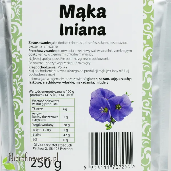 Mąka Lniana - Ol'Vita 250g