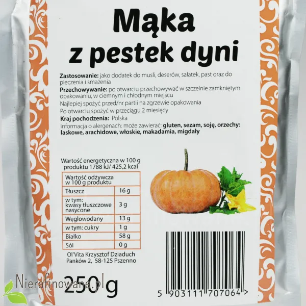 Mąka z Pestek Dyni - Ol'Vita 250g